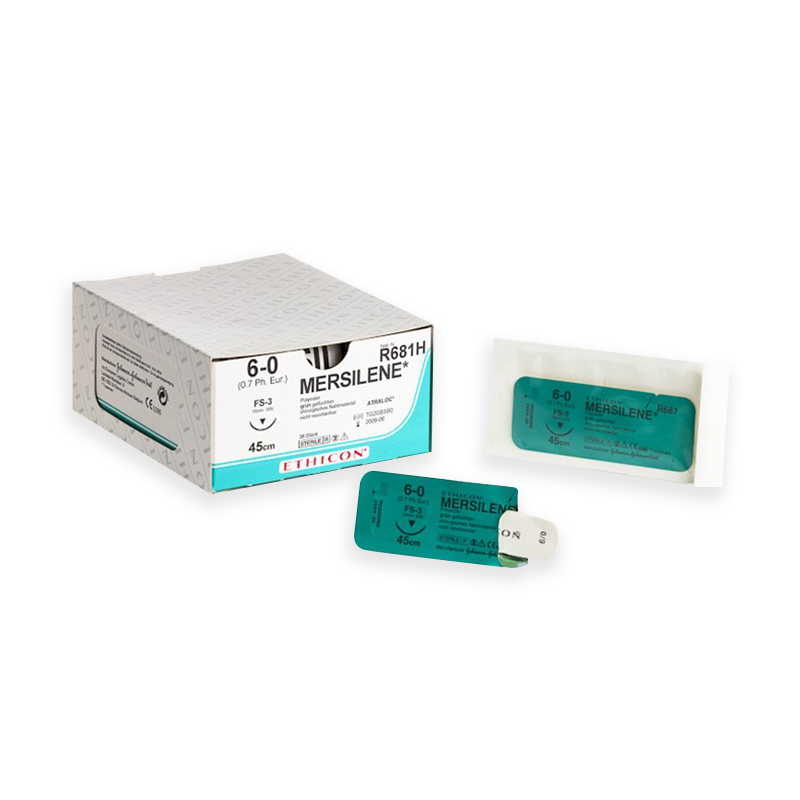 MERSILENE стрічка біла 40см 5мм дві голки CTX Taper Point 48мм 1/2